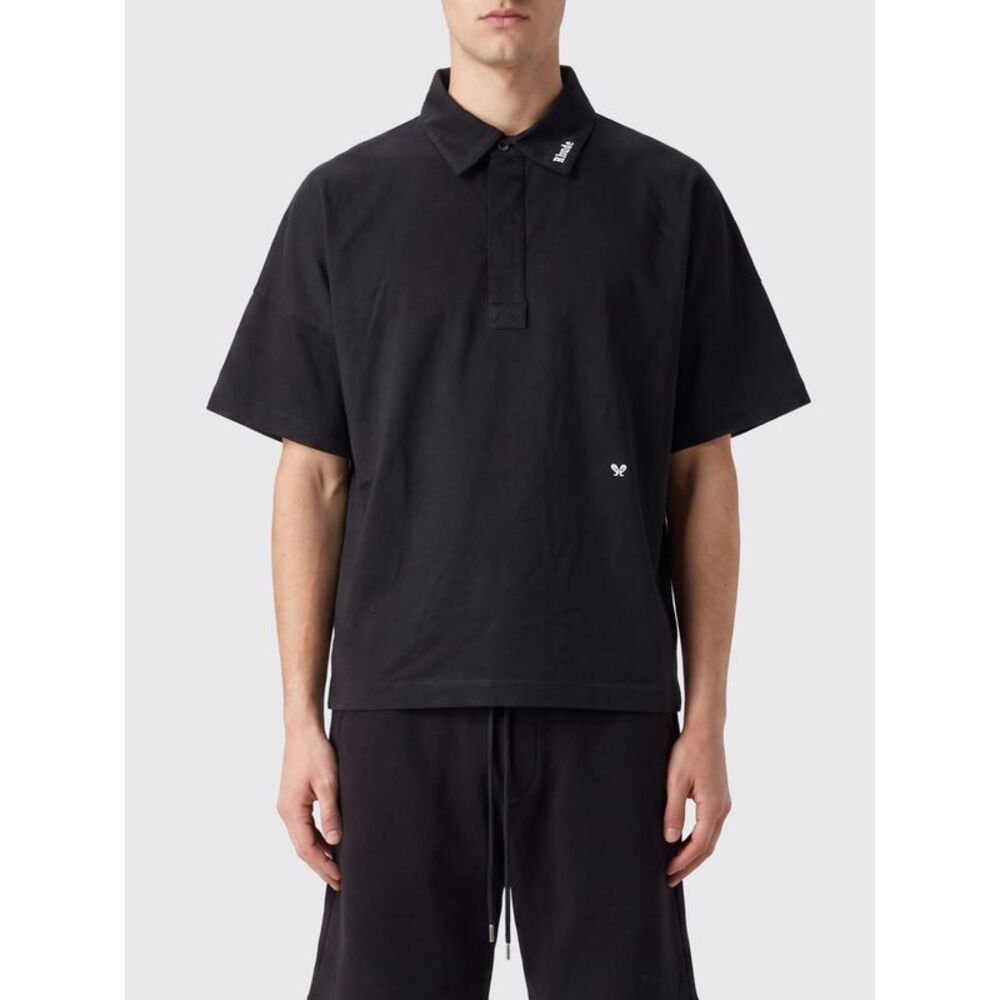 Rhude Men Rhude Relaxed Fit Cotton Polo Shirt With Dropped Shoulders